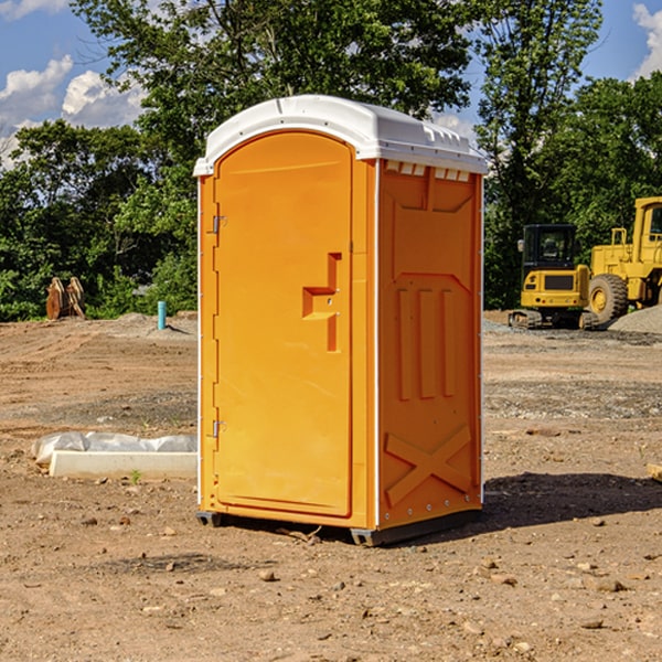 how often are the portable toilets cleaned and serviced during a rental period in Wade IL